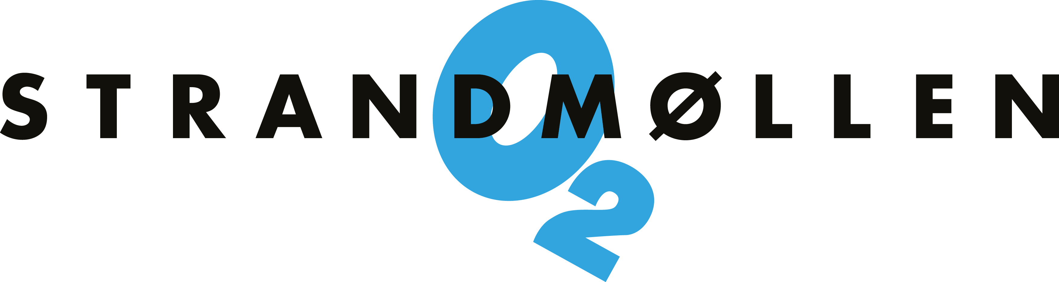 Strandmollen logo sort blå gennemsigtig baggrund